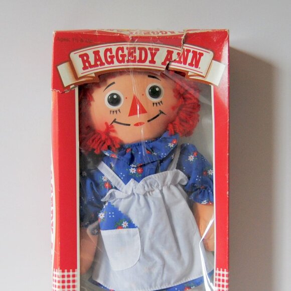 Playskool 1987-1989  The Original Raggedy Ann  Doll with a Heart NIB 16" - Picture 1 of 5